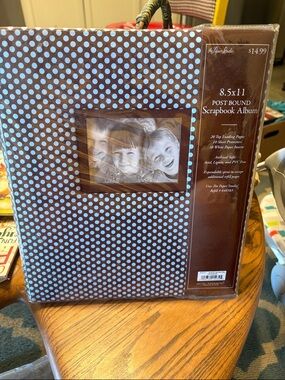 Post Bound Scrapbook Album - Brown Polka Dot